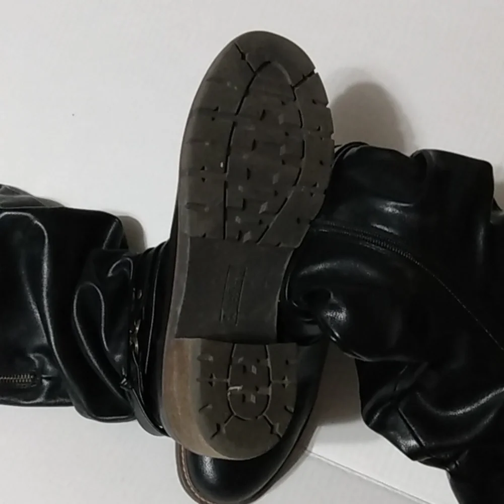 Tall Black Slouch  White Mountain crammers Boot 8.5 - Picture 10 of 16